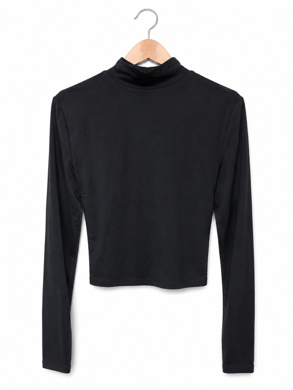 Aritzia Babaton Mock Neck Long Sleeve Contour Top Black Size Medium